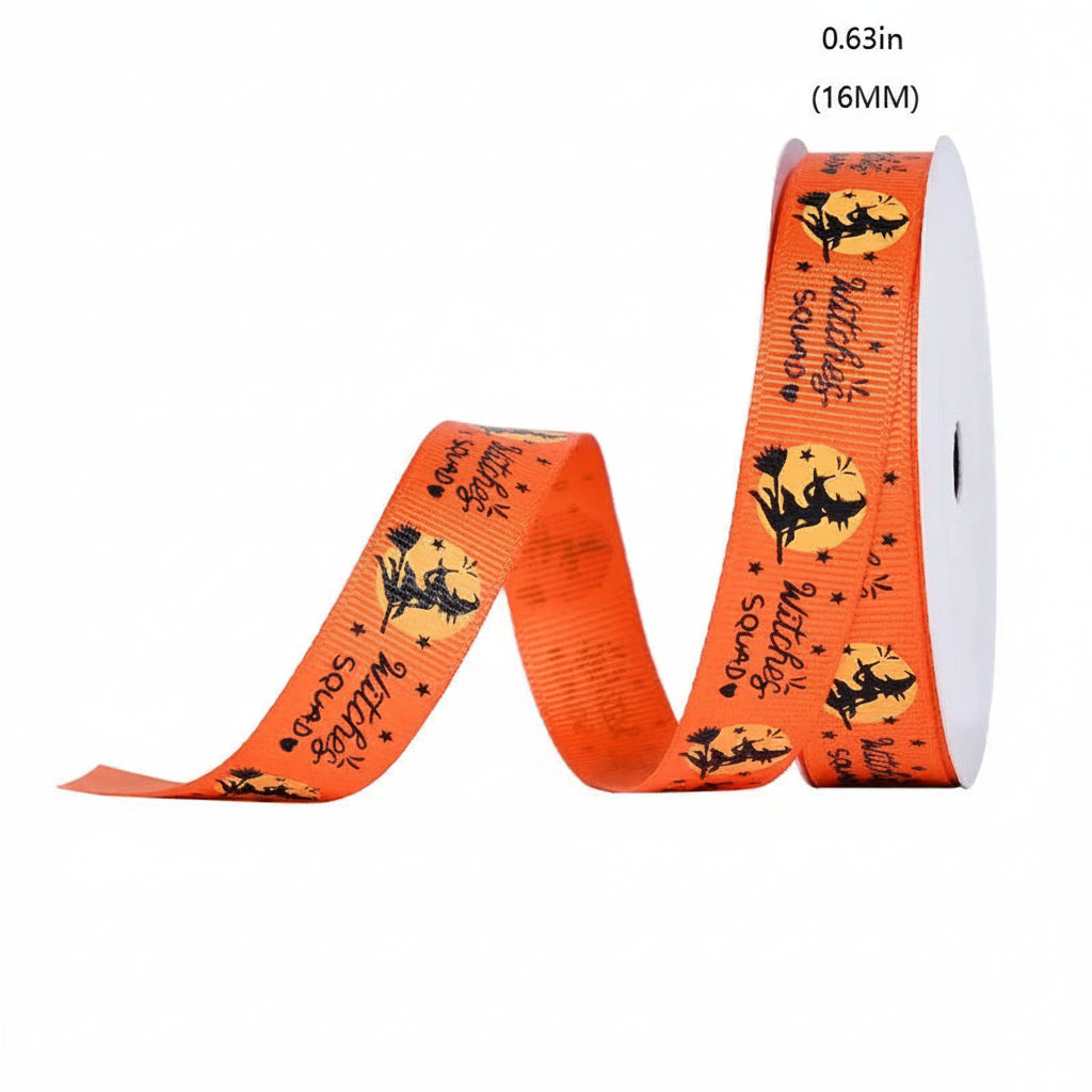 Halloween Ribbon - Grosgrain - 16mm, 25mm & 38mm x 9m