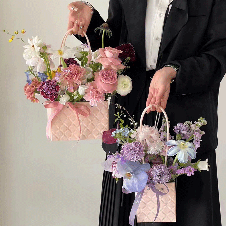 Paper Flower Gift Bags - with Handle