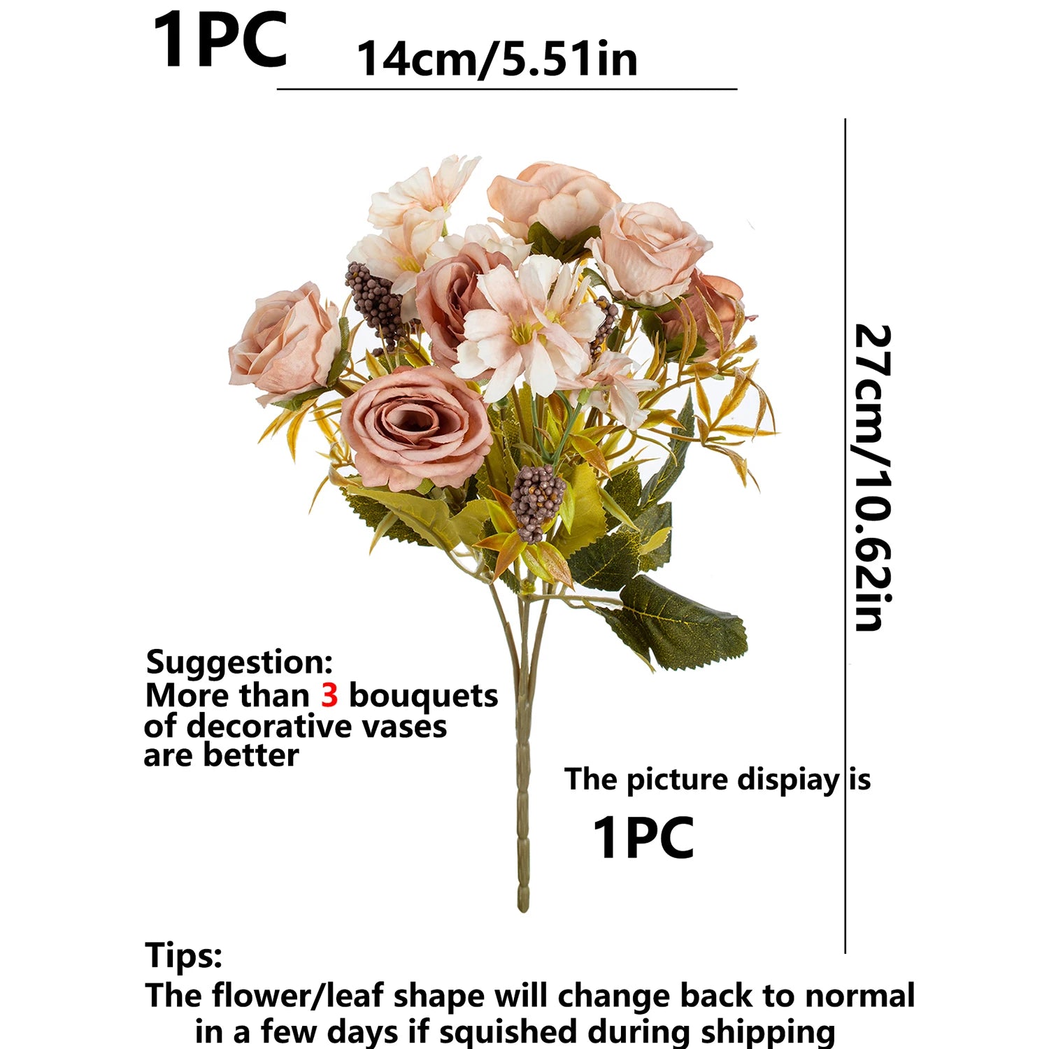 Artificial Flowers - Silk Spray Rose Bouquets