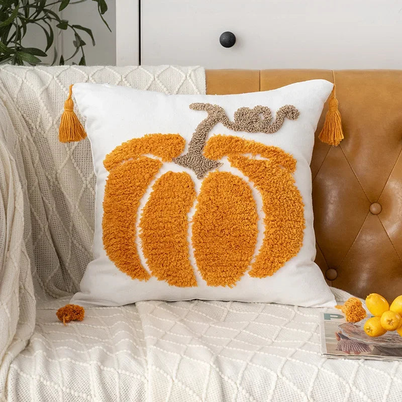 Embroidered Autumn Cushion Cover - Multiple Sizes