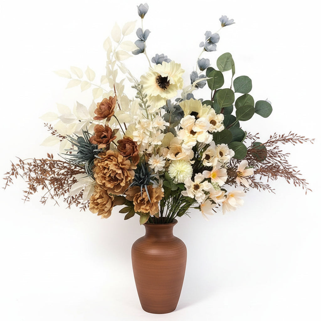 Silk Flowers - Large Autumn Bouquet Arrangements - X10 stems