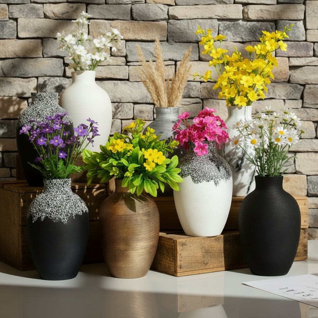 Nordic Ceramic Vase - 15x10x3.3cm