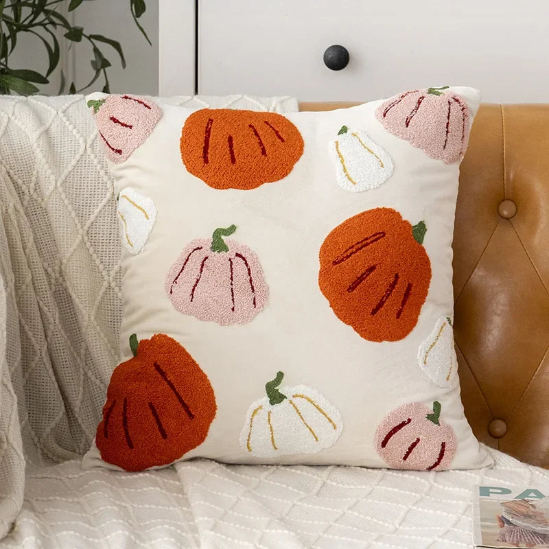 Embroidered Autumn Cushion Cover - Multiple Sizes