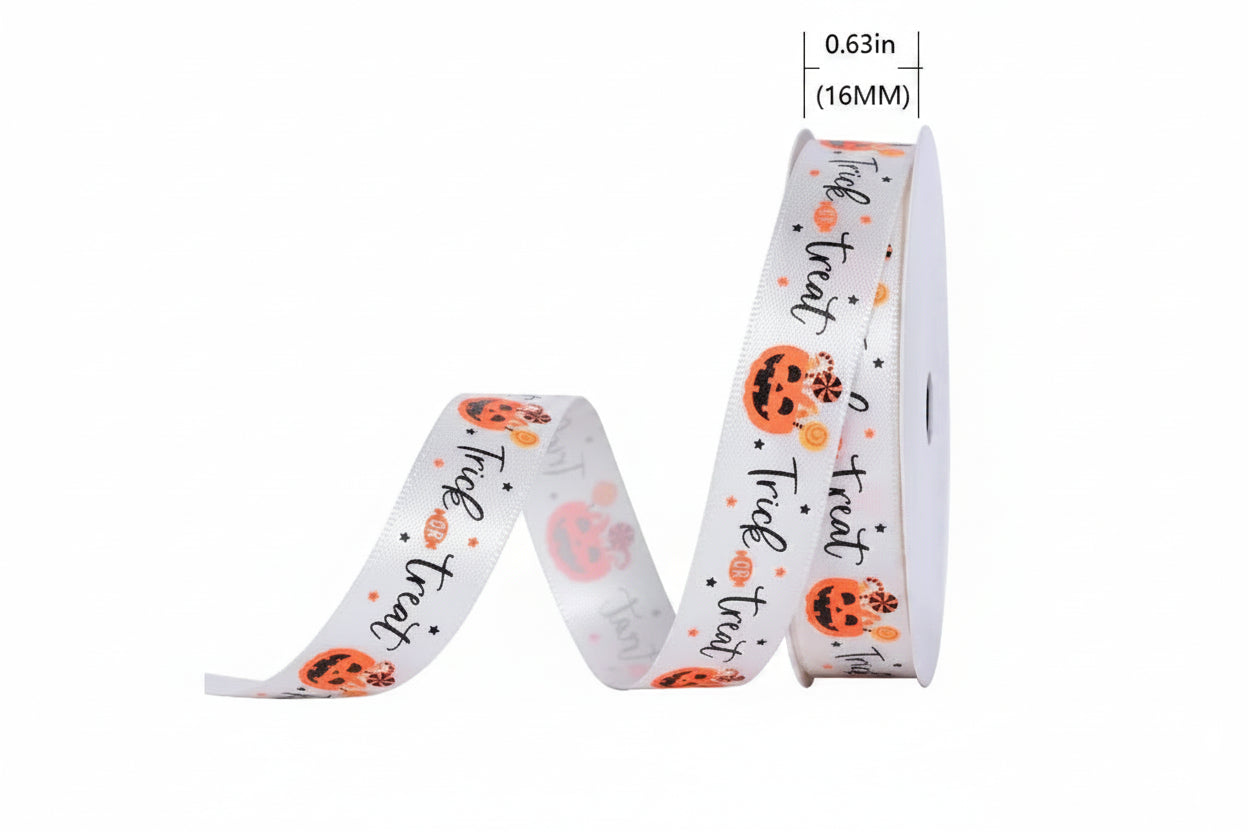 Halloween Ribbon - Grosgrain - 16mm, 25mm & 38mm x 9m