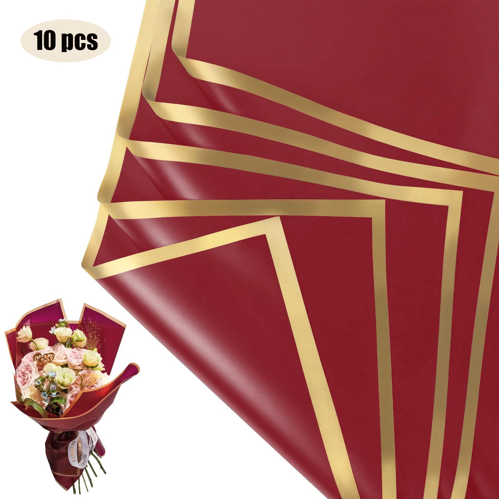 Bouquet Waterproof Sheets - 58cm x 30cm - x10