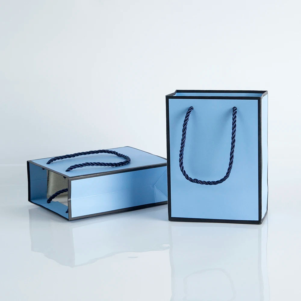 Kraft Paper Gift Bags With Handles - 12cm x 5.7cm x 16cm