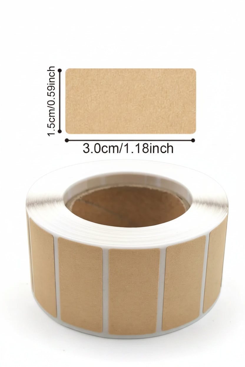Self Adhesive Sticker Rolls - Kraft Paper