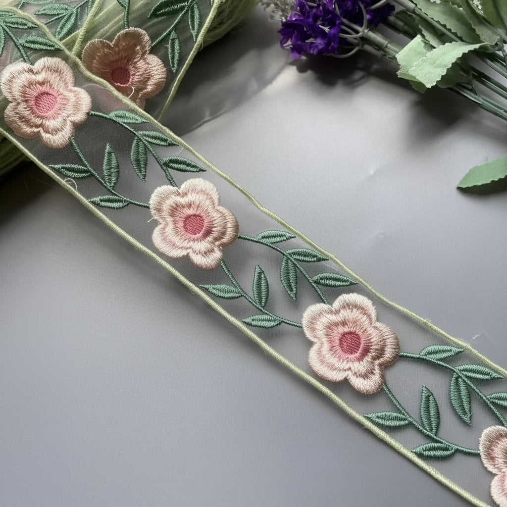 Embroidery Lace Ribbon - Water Soluble - x1 Roll - 90cmx5cm