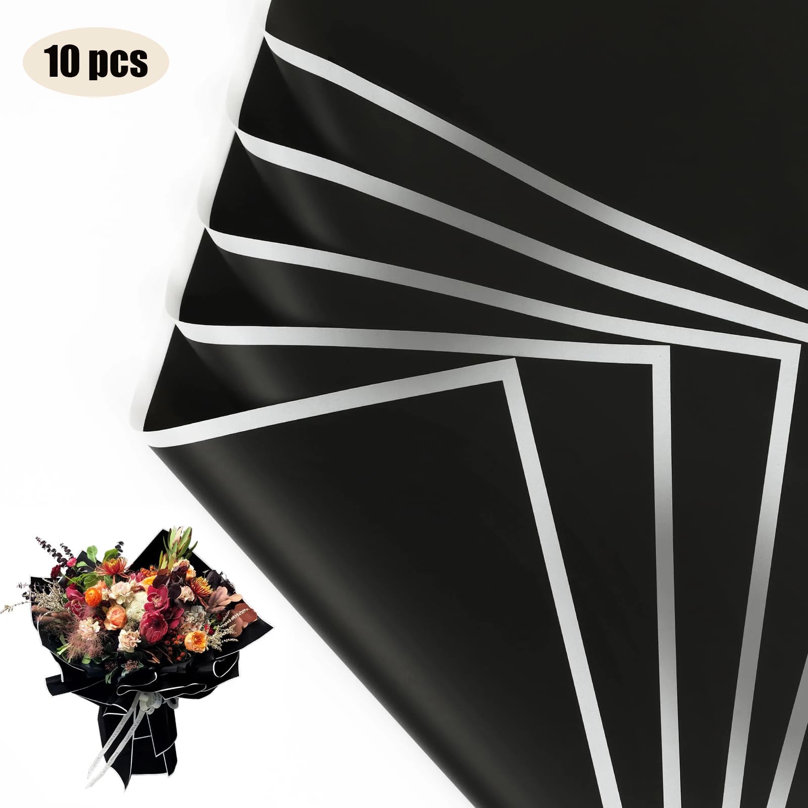 Bouquet Waterproof Sheets - 58cm x 30cm - x10