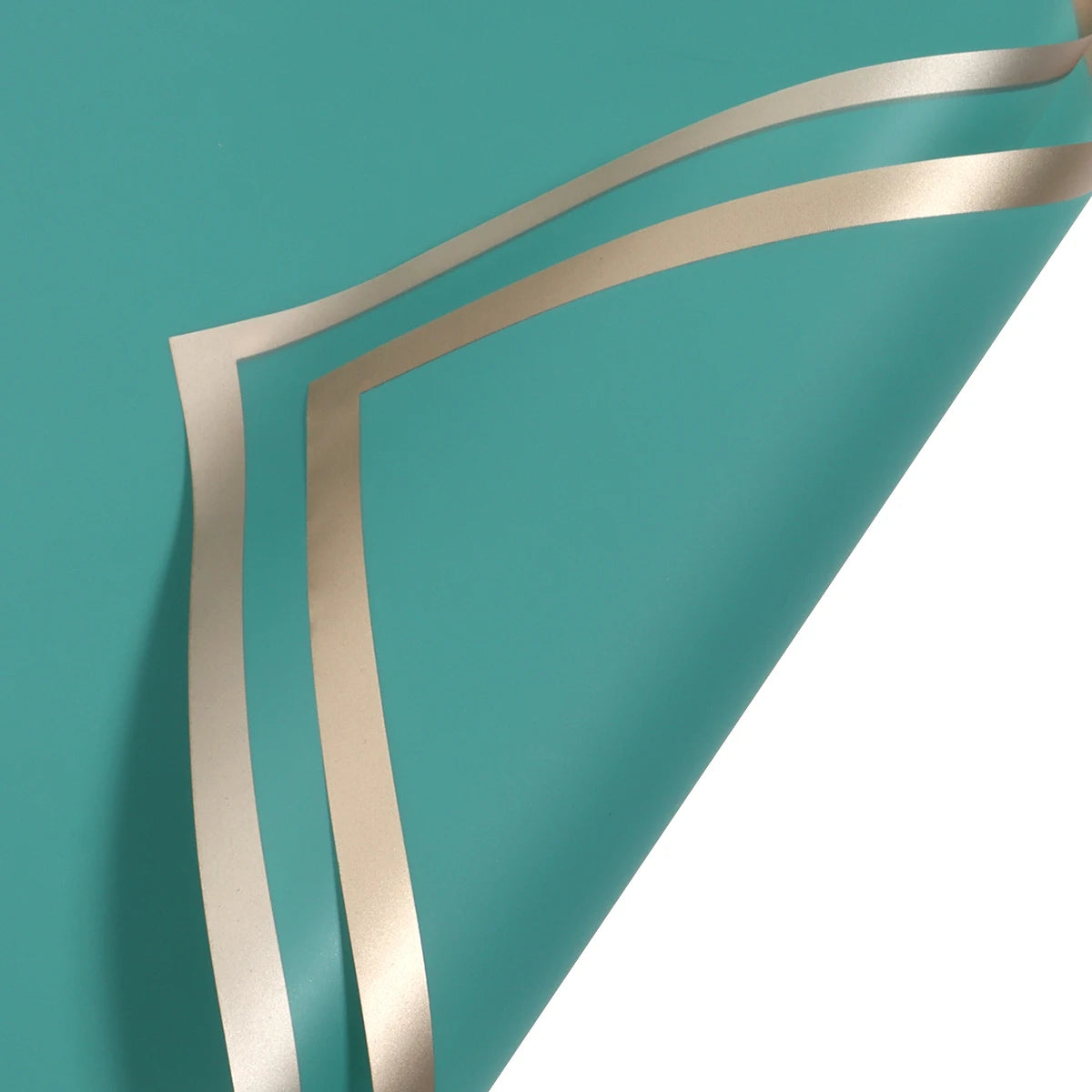 Waterproof Wrapping Paper With Golden Border - x20 Sheets
