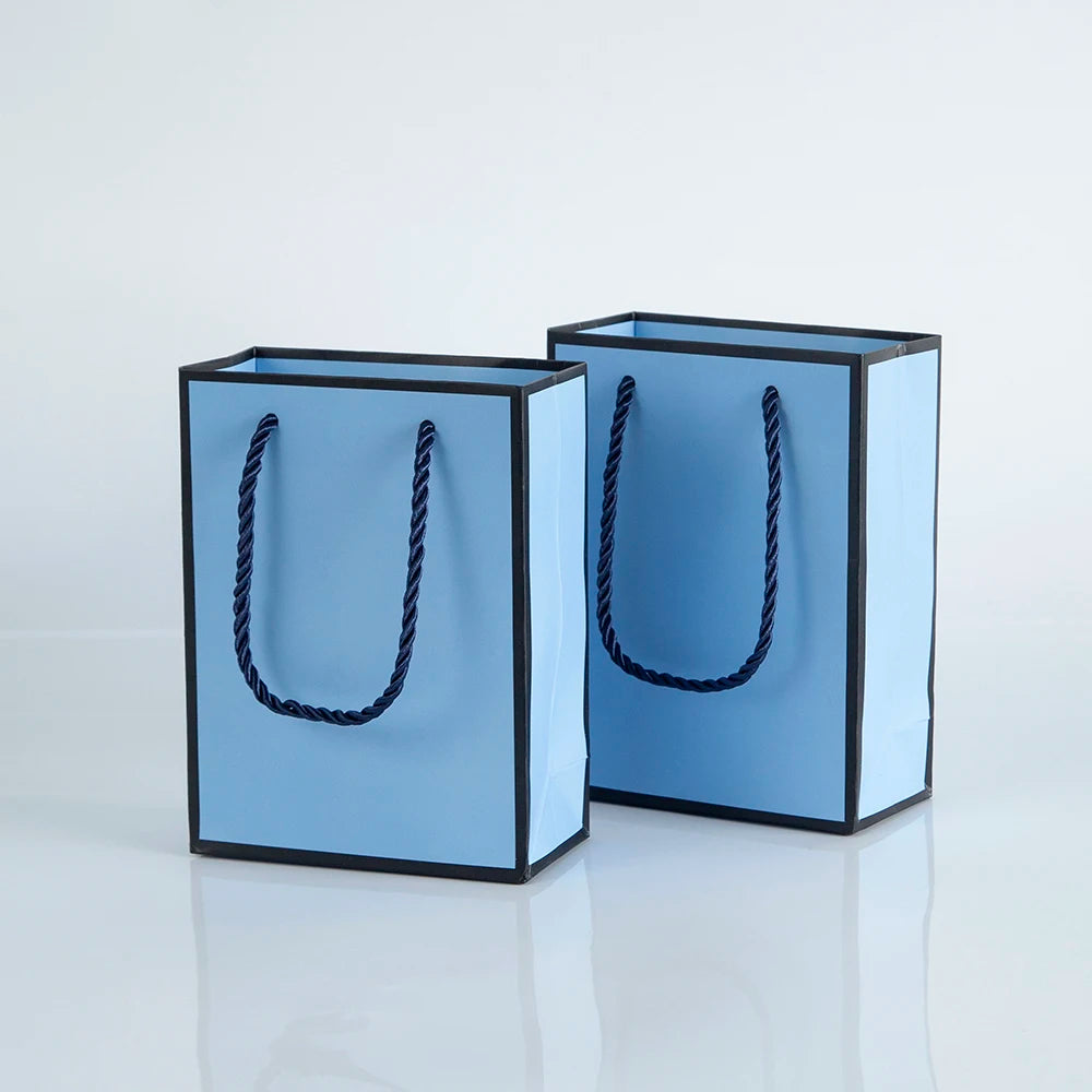 Kraft Paper Gift Bags With Handles - 12cm x 5.7cm x 16cm