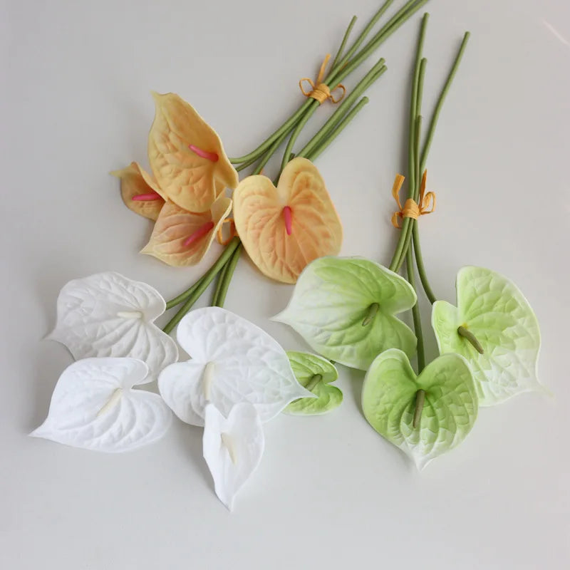 Artificial Anthurium Stem - Real Touch - 26cm X4