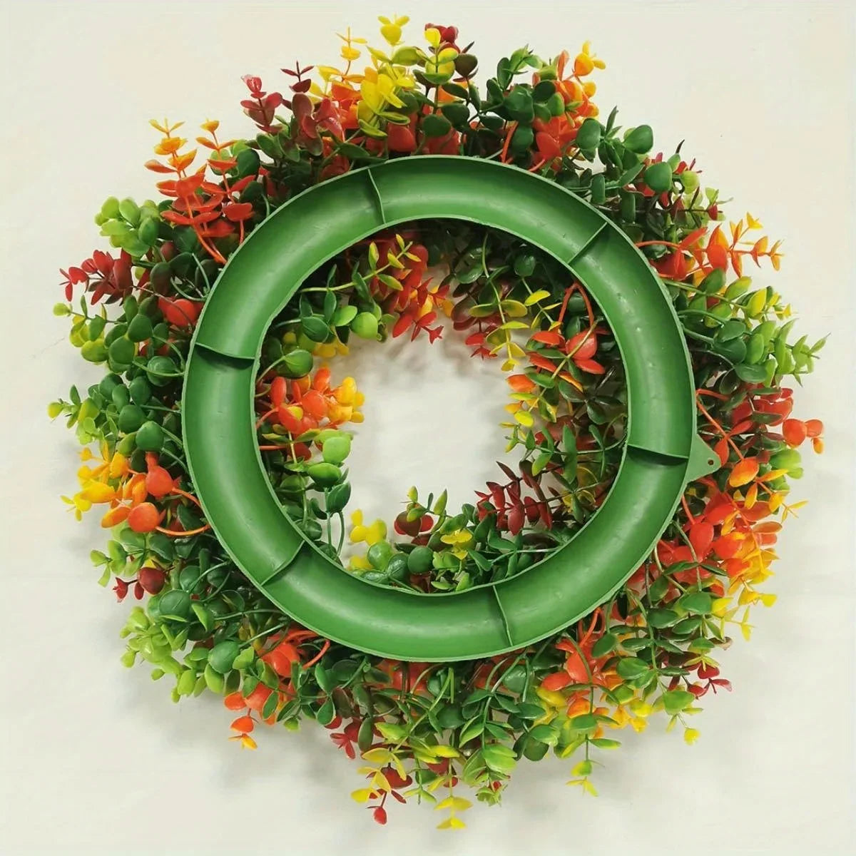 Artificial Autumn Wreath - Mixed Leaf - 35cm
