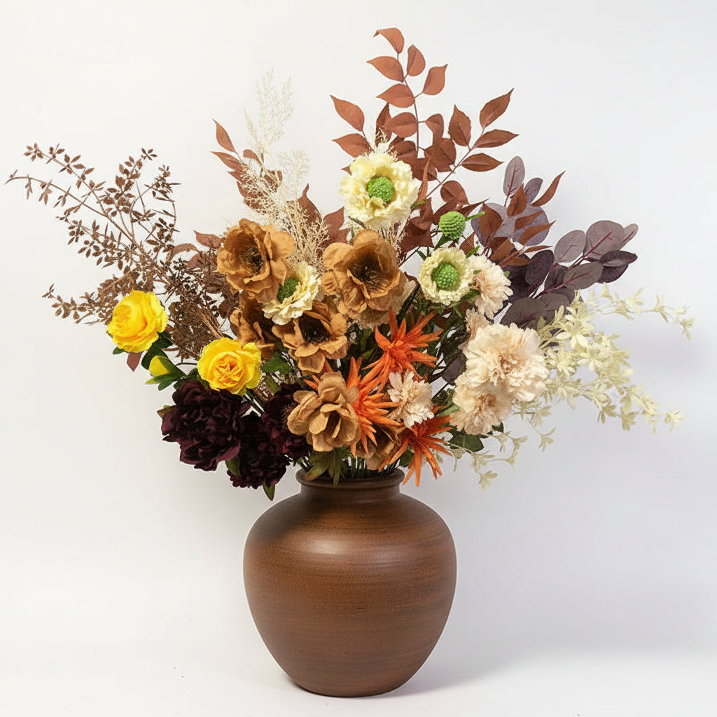 Silk Flowers - Large Autumn Bouquet Arrangements - X10 stems