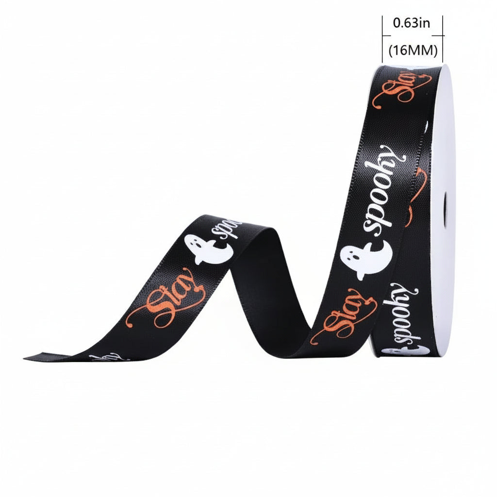 Halloween Ribbon - Grosgrain - 16mm, 25mm & 38mm x 9m