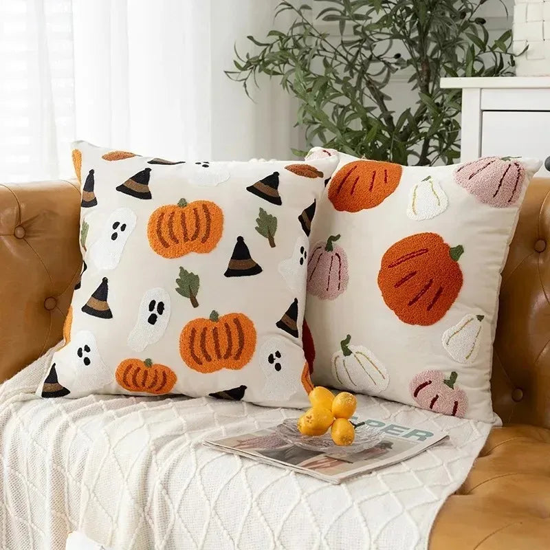 Embroidered Autumn Cushion Cover - Multiple Sizes