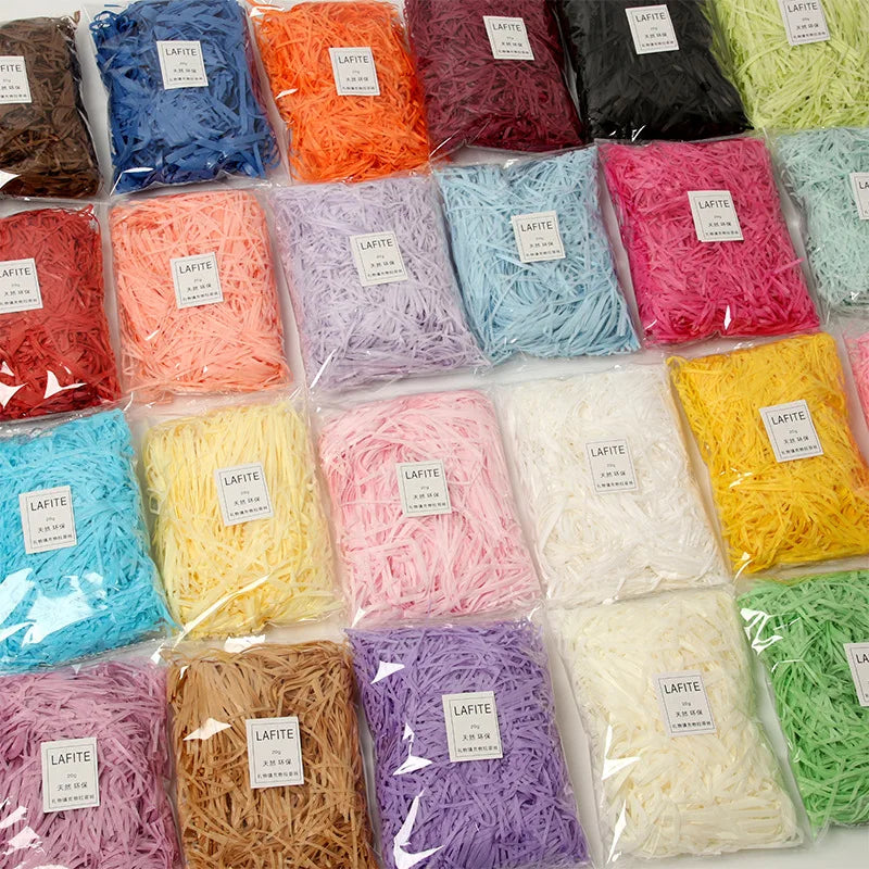 Raffia Shreds Bags - 100g - Mixed Colours