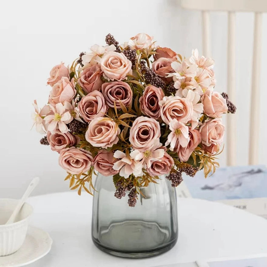 Artificial Flowers - Silk Spray Rose Bouquets