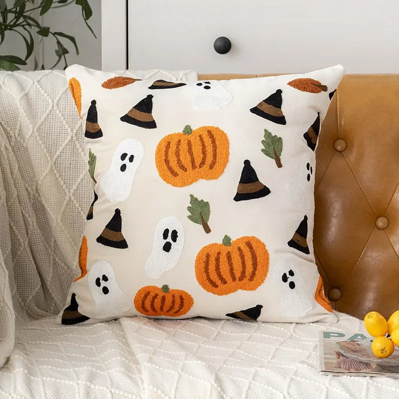 Embroidered Autumn Cushion Cover - Multiple Sizes