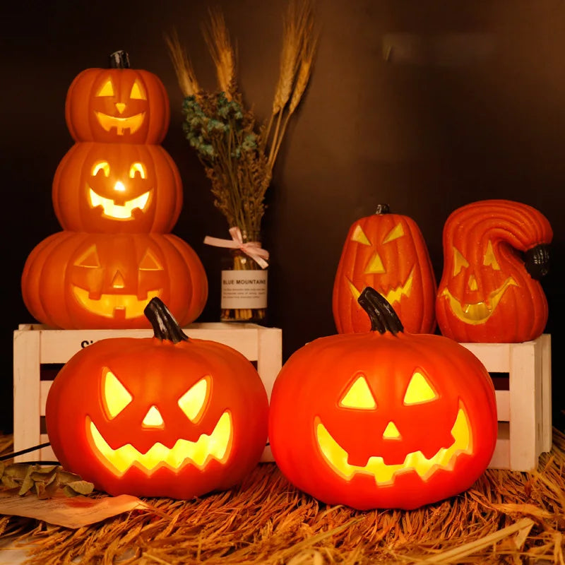 Halloween Glowing Pumpkins LED Lights - Battery Powered