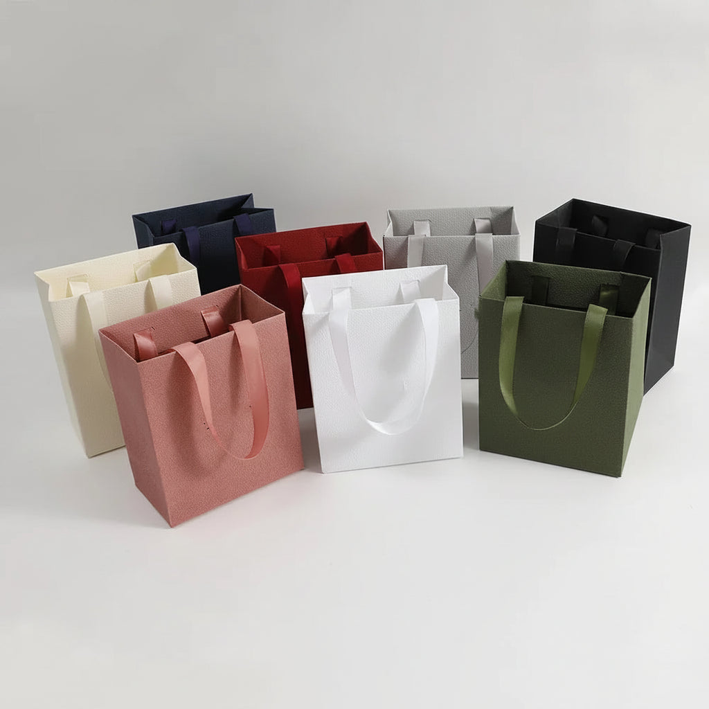 Eco Kraft Paper Gift Bags - 15x12.5x7.5cm