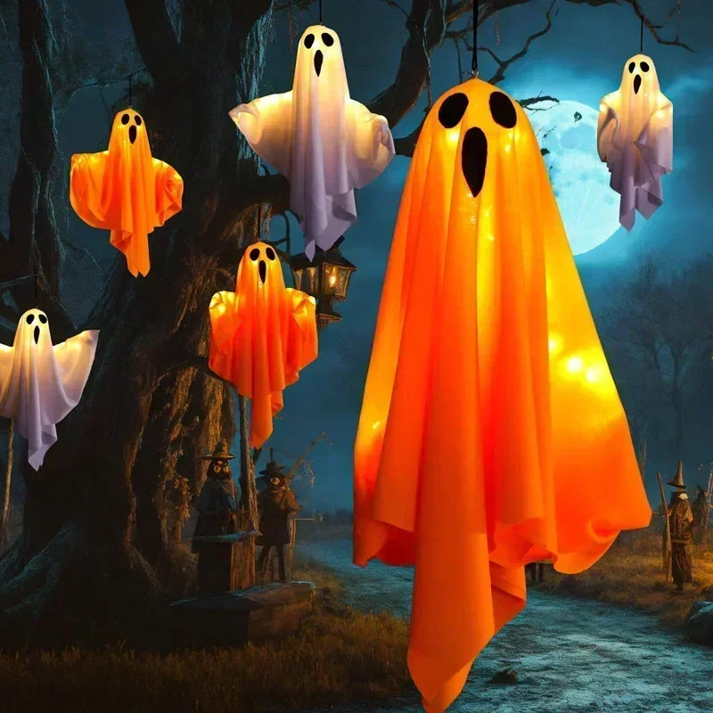 Halloween LED Hanging Ghost - 50cm x 40cm