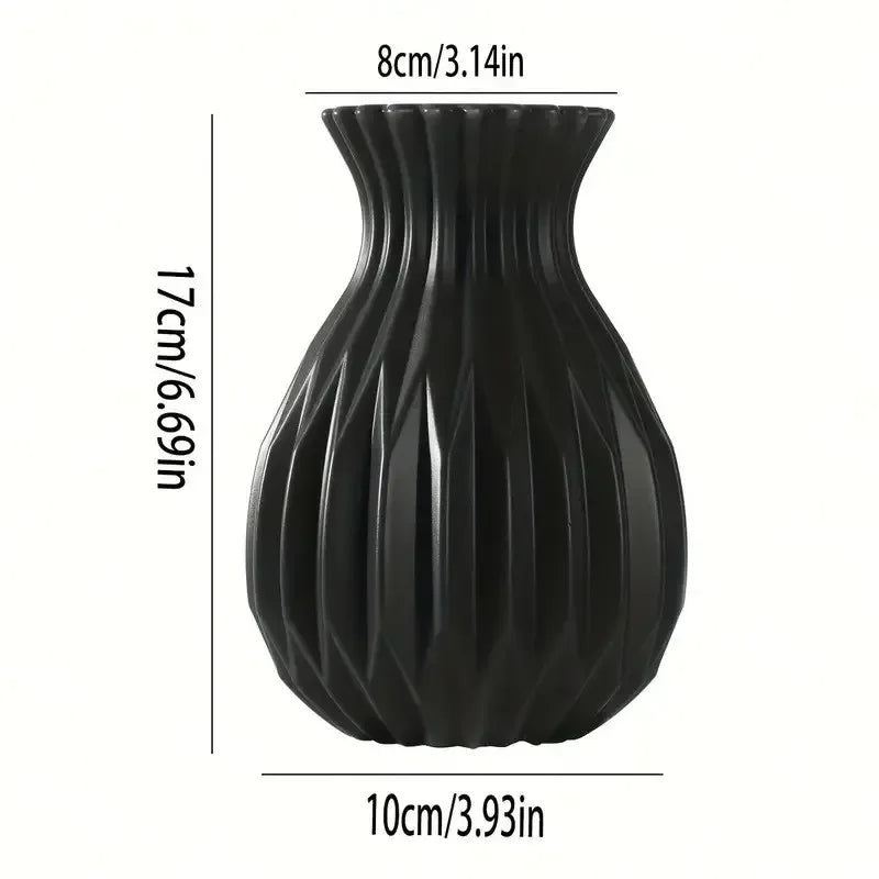 Plastic Nordic Flower Vase - 17cm x 8cm